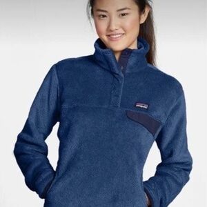 Patagonia Snap T Fleece Pullover Navy Blue Size XS